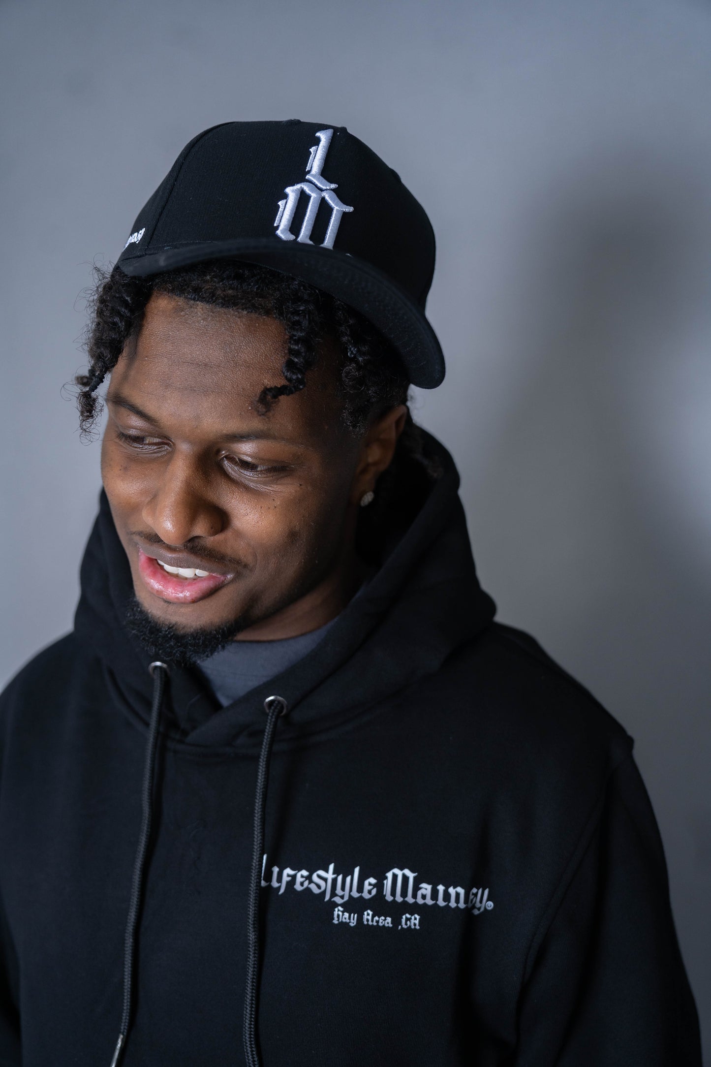 LM Black Baseball SnapBack Hat